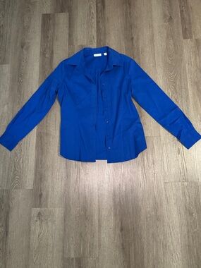 New York & Company Blue Button-Down Shirt